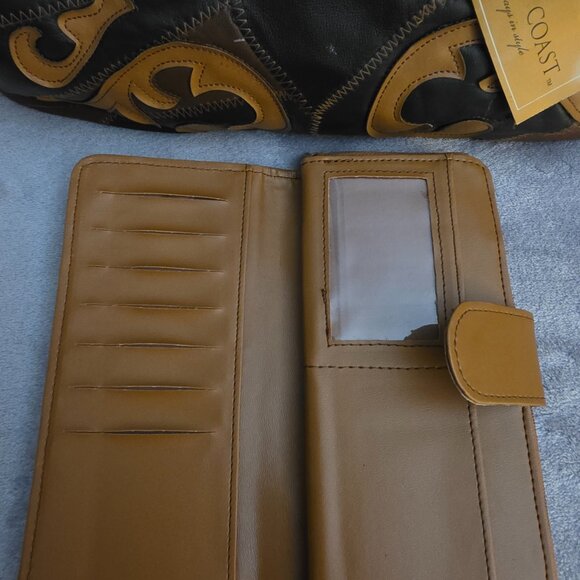 Gold Coast Brown Leather Designer Purse w/Wallet NWT - Picture 10 of 11